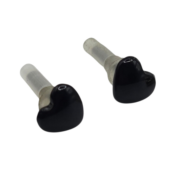 Pierced Earrings Lot 5 Pairs Tiny Stud Plastic Posts Hearts Snakes SKU 2804 - Picture 2 of 9